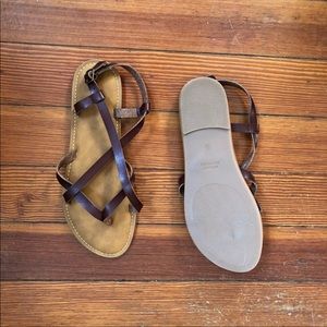Brown Strappy Sandals | Amazon